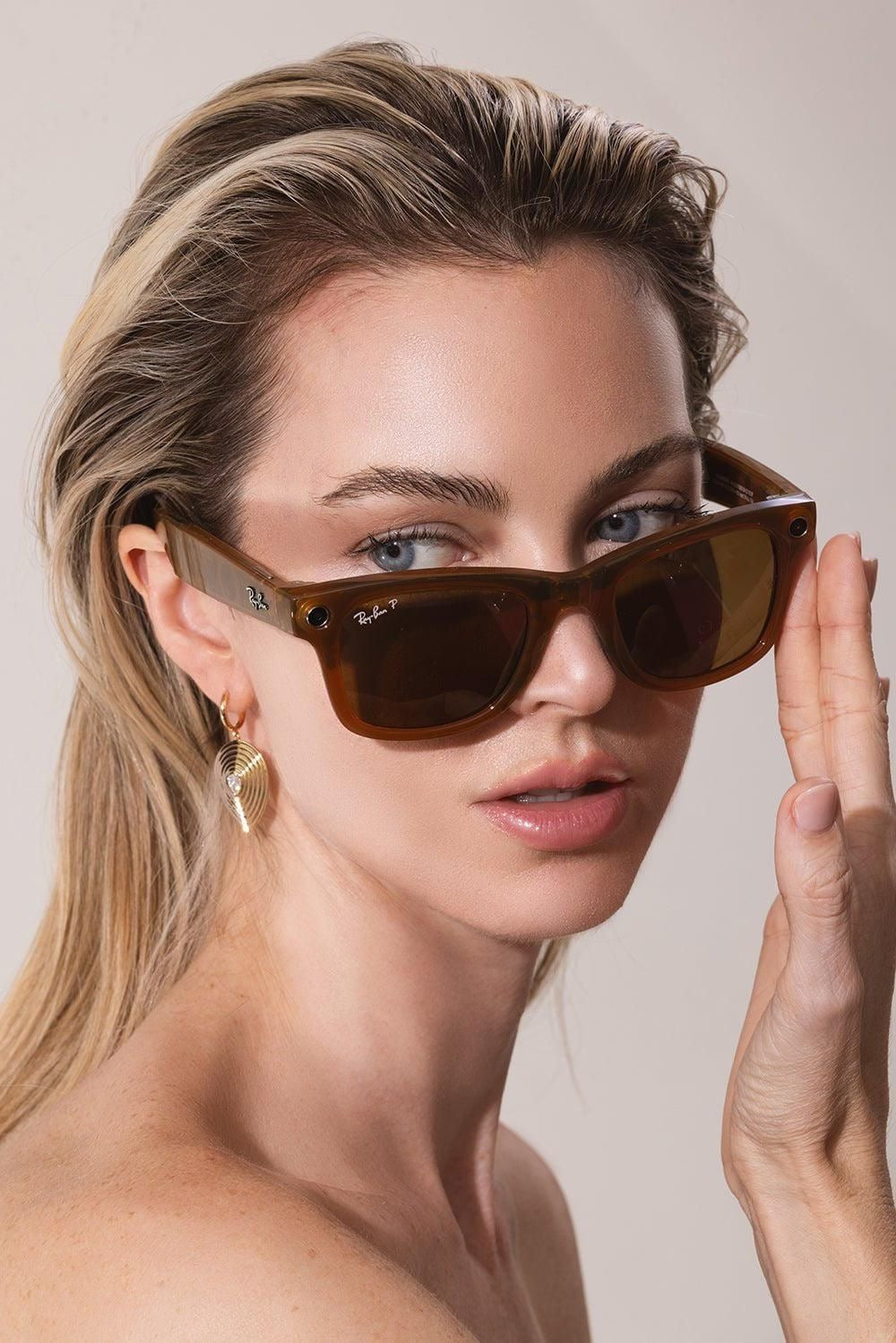 Rayban Meta Wayfarer Shiny Caramel